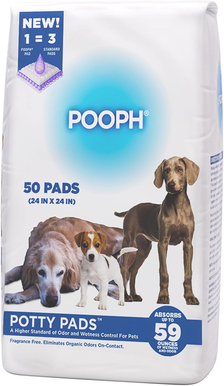 ® Potty Pads™ – 50 Count – Superior Absorbency & Odor Control – Absorbs 59Oz, Le