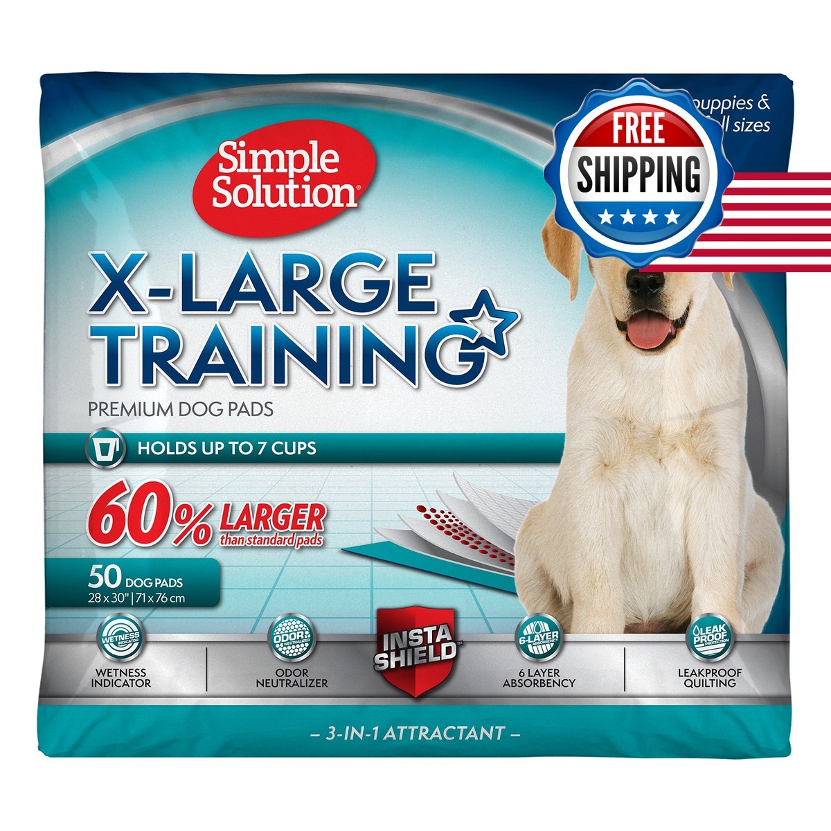 Simple Solution 11268 XL Pee Pads for Dogs 28×30 100 Count