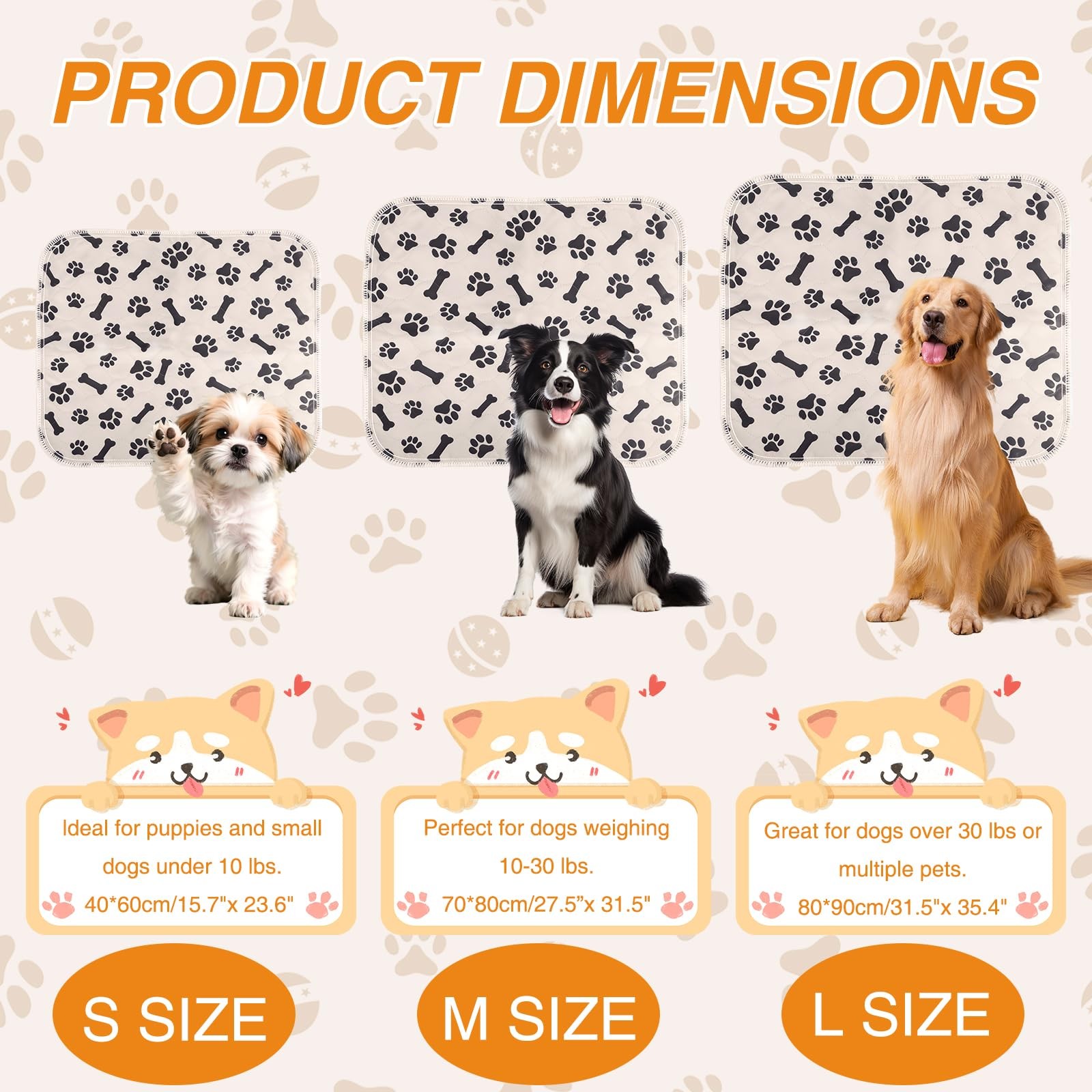 Puppy Pads with Pheromones, Washable Puppy Pee Pads for Dogs & Cats Leak & Od…