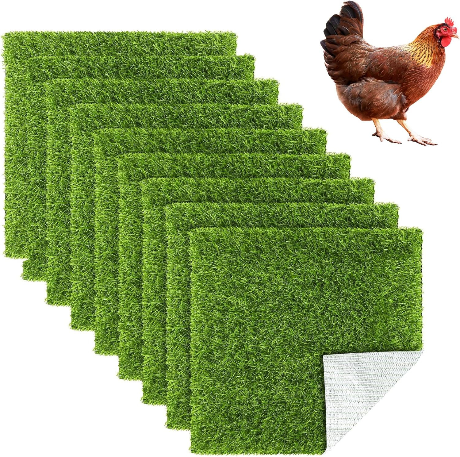 9 Pack Chicken Nesting Pads Reusable Box Liners Washable Coop Laying Mats Eggs
