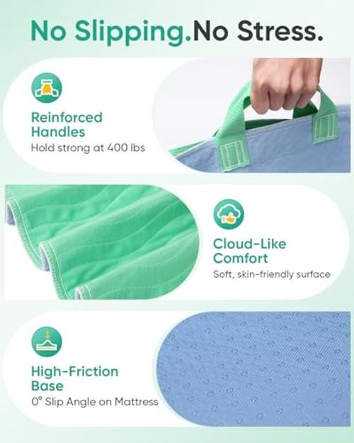 Bed Pads Washable Waterproof, Reusable Bed Underpads 34×52 Inch with Green 1pcs