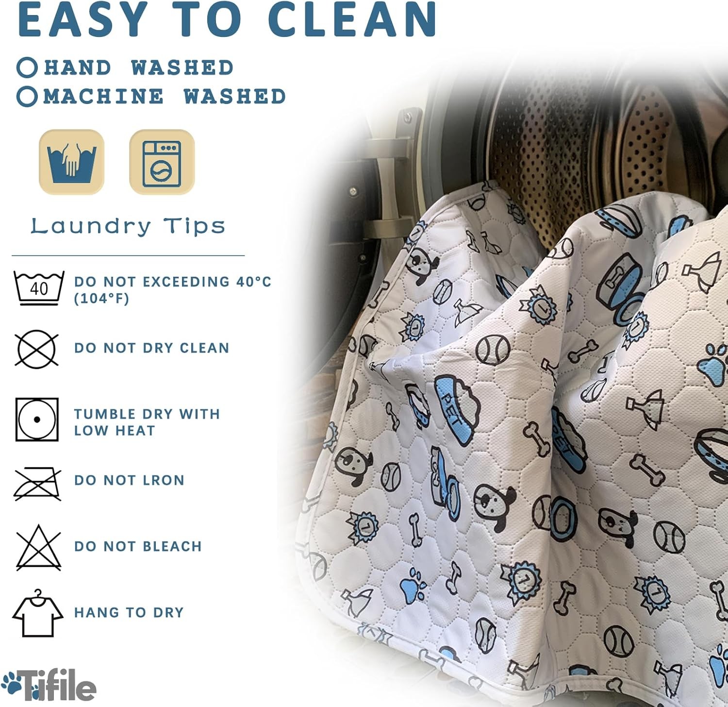 Washable Pee Pads for Dogs, 2 Pack Reusable Puppy Pads, 2Pcs 18×24, Gray