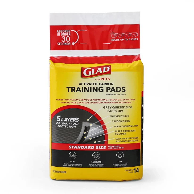GLAD For Pets Activated Carbon Training Pads Standard Size 14pc