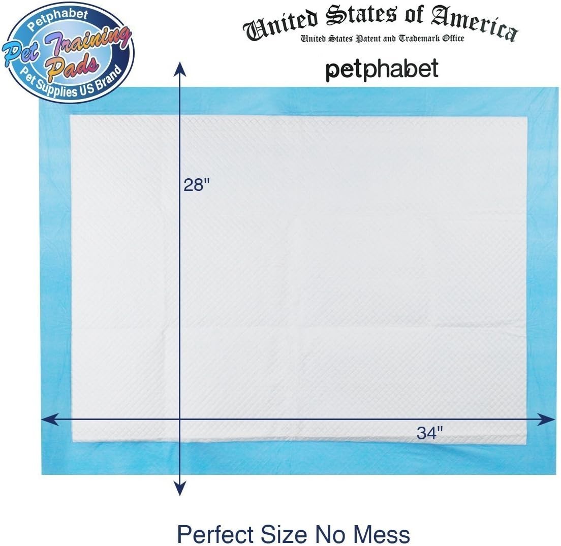 Extra Large Puppy Pee Pads 34″x28″ – 42 Count Ultra Absorbent – Ideal for Dogs