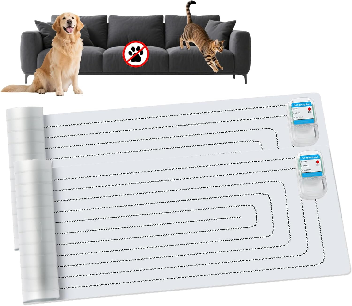 Scat Shock Mat for Dogs and Cats Indoor, Pet Shock Mats for Training Pets, Elect