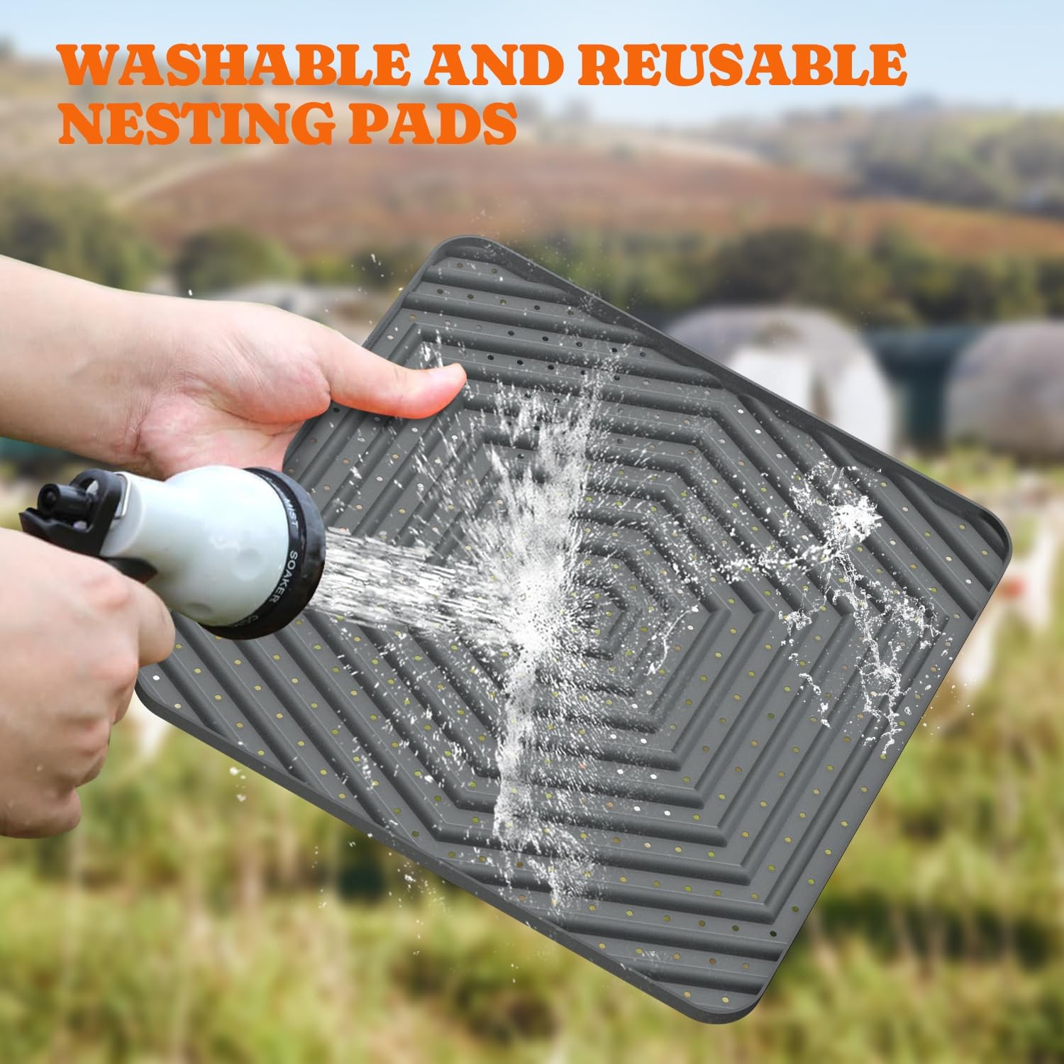 Pawtners Nesting Pads Grey 12″ 10 Pack Washable