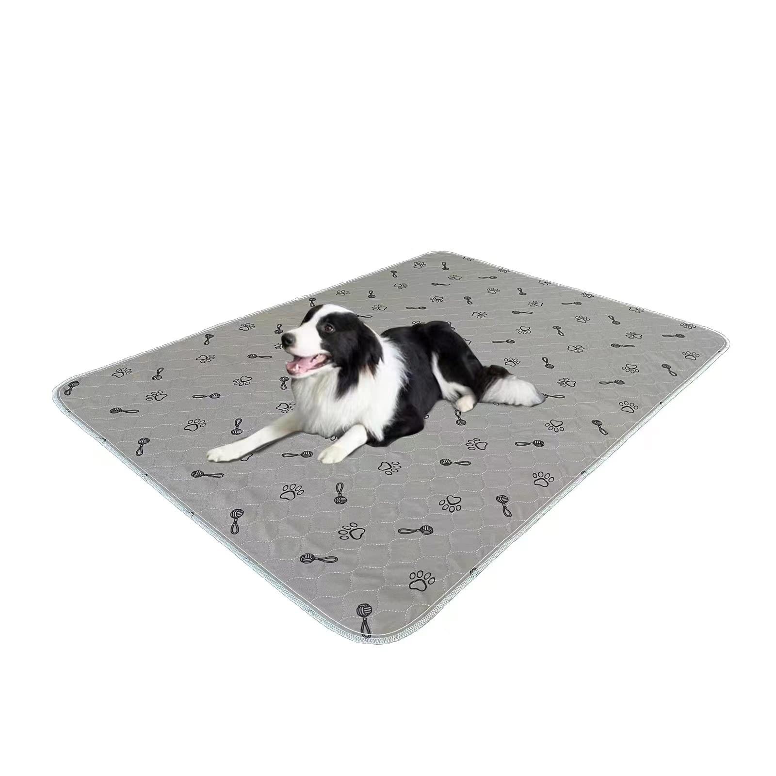 Peepeego 2Pack Pee Pads for Dogs Washable+Free Dog Comb, 36×48, Gray