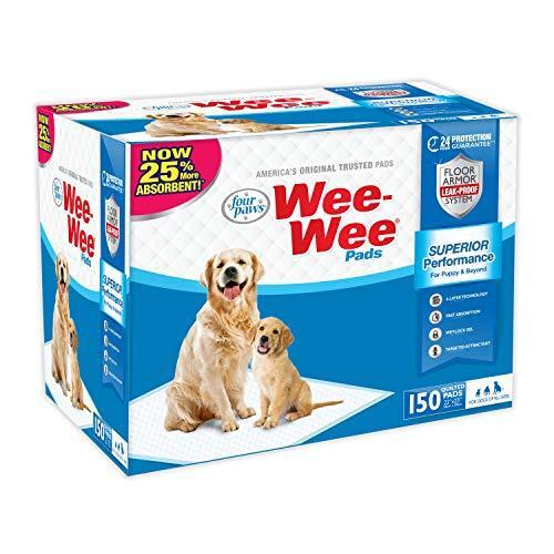 Wee-Wee Puppy Training Pee Pads 150-Count 22″ x 23″ Standard Size Pads for Dogs