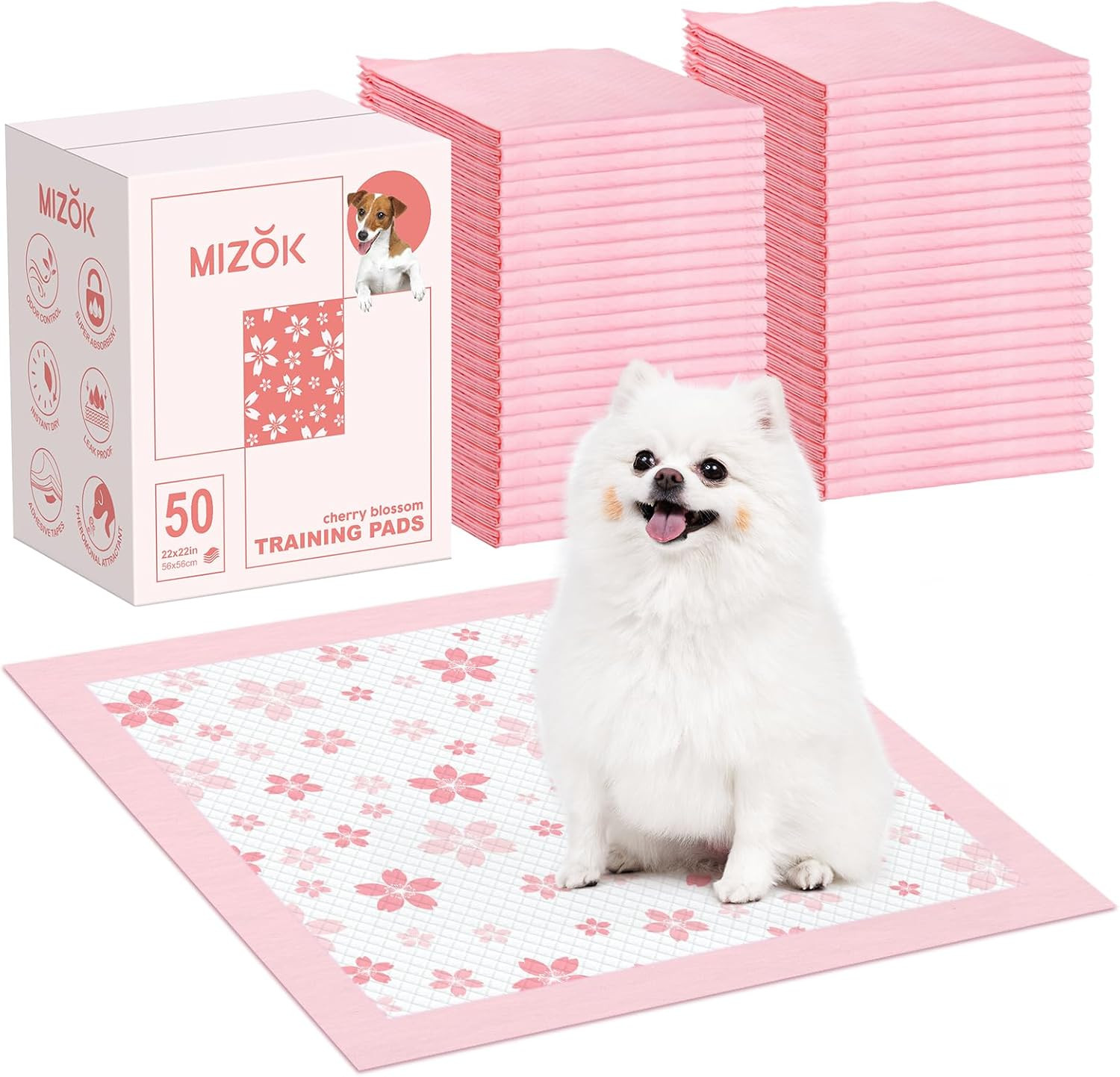Puppy Pads 22″X 22″ with Leak-Proof Quick-Dry Design Pee Pads for Dogs Potty Tra