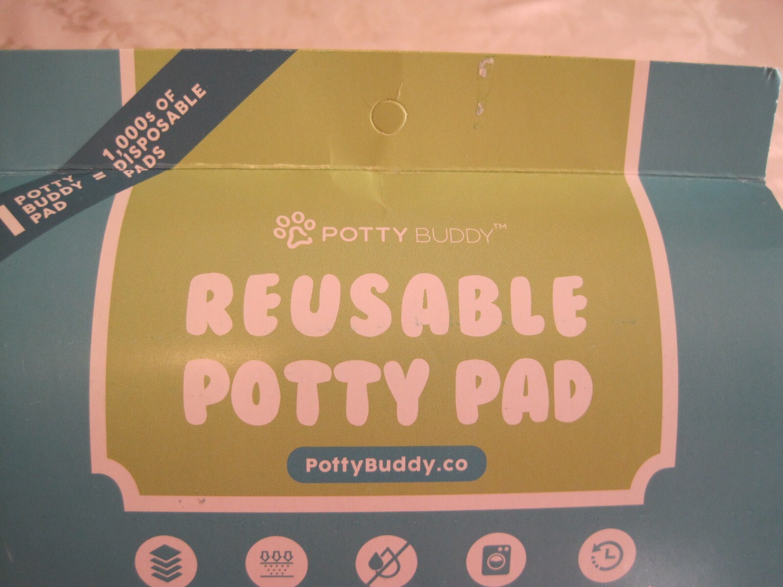 POTTY BUDDY REUSABLE WASHABLE HOUSE TRAINING POTTY PAD-GREEN