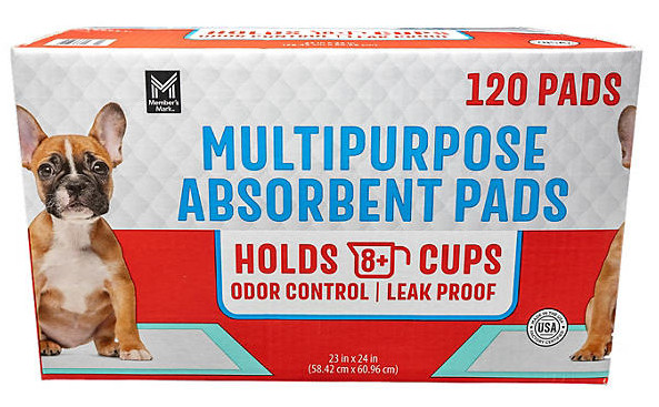 Member’s Mark Multipurpose Ultra Absorbent Training Pads, 23″ x 24″, 120 ct.