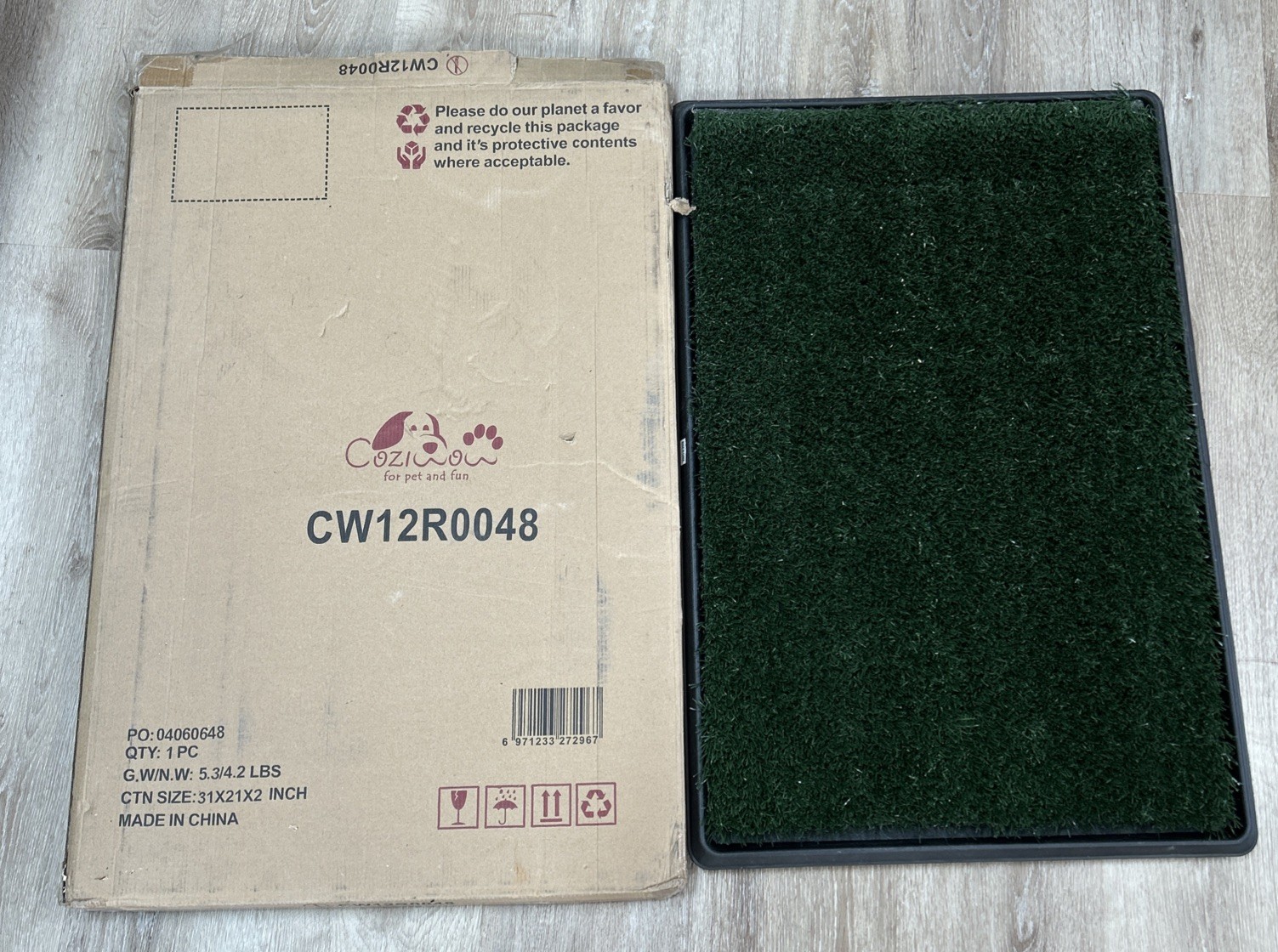 Coziwow Pet Potty Trainer Grass Mat Dog Puppy Training Pee Patch Pad Indoor New!