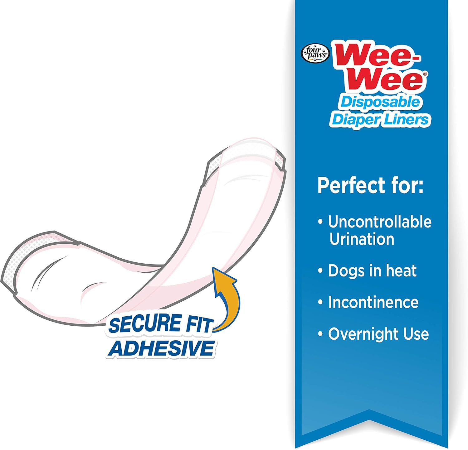 Wee-Wee Super Absorbent Disposable Adjustable Dog Potty Training Diapers, Leak-P