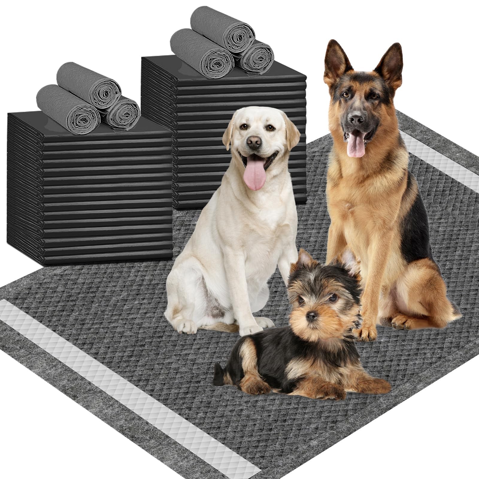 IMMCUTE XXL Puppy Pads 36″X44″, 30 Ct, XXXXL-36“x44” (30 Ct), Black