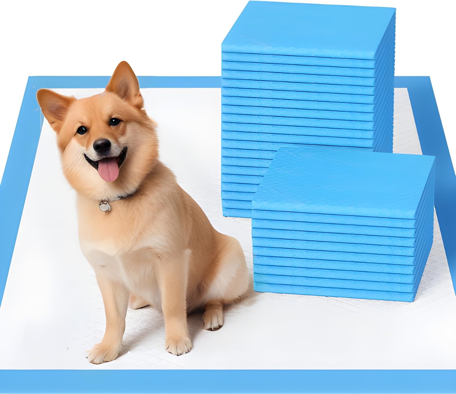 Dog and Puppy Pee Pads with 5-Layer Leak-Proof Design and Quick-Dry Surface f…