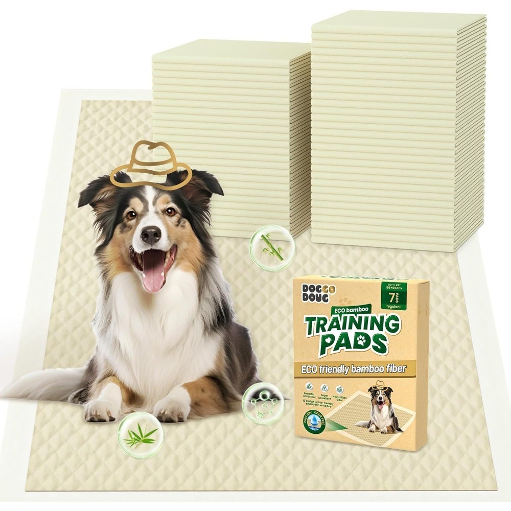 Super Absorbent Puppy Pads, 22×22 Inch Small Training Pads, 7 Count Leakproof
