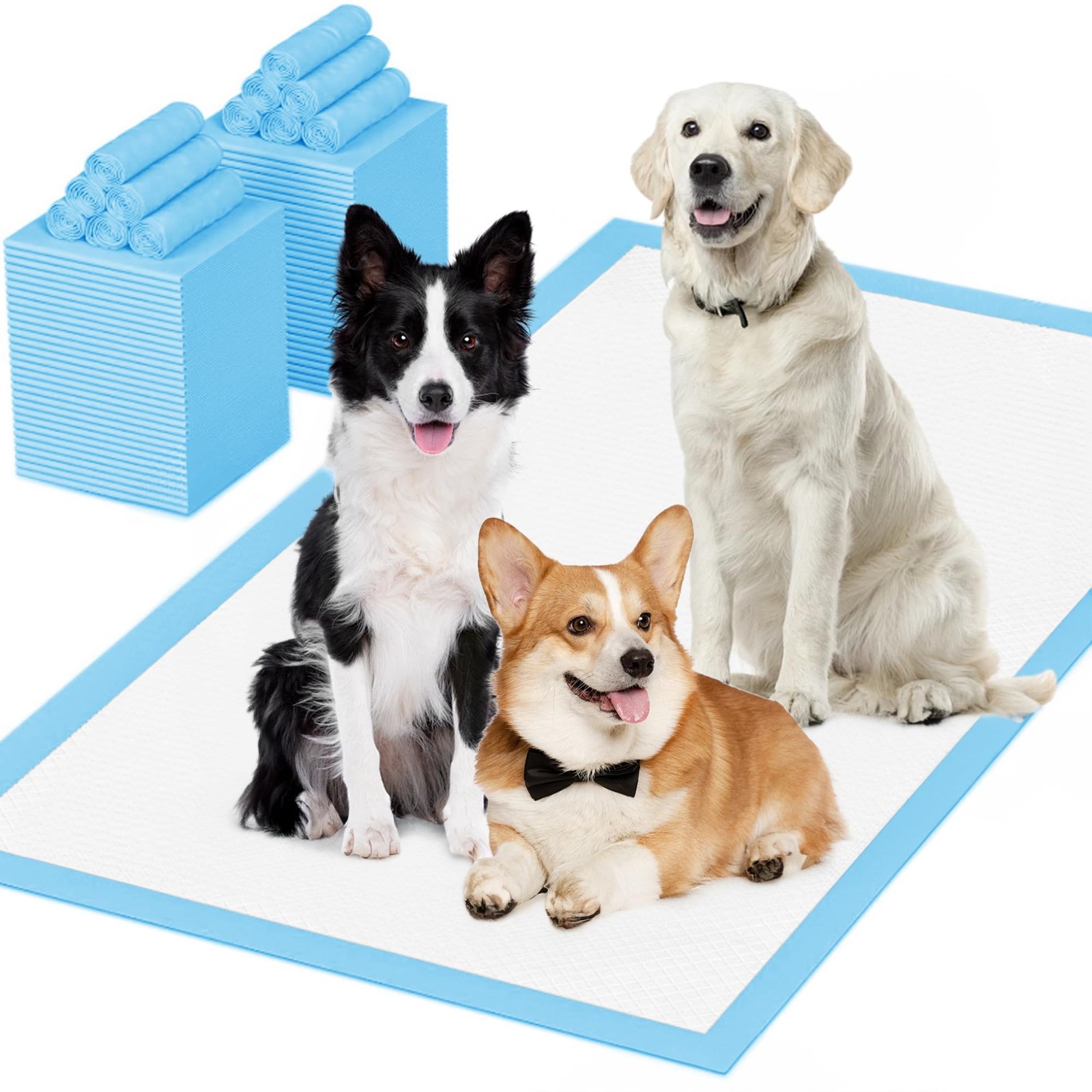 Puppy Pee Pads for Dogs 28″x44″ 40 Count, Dog Pee Pads Extra Large, Leak-Proo…
