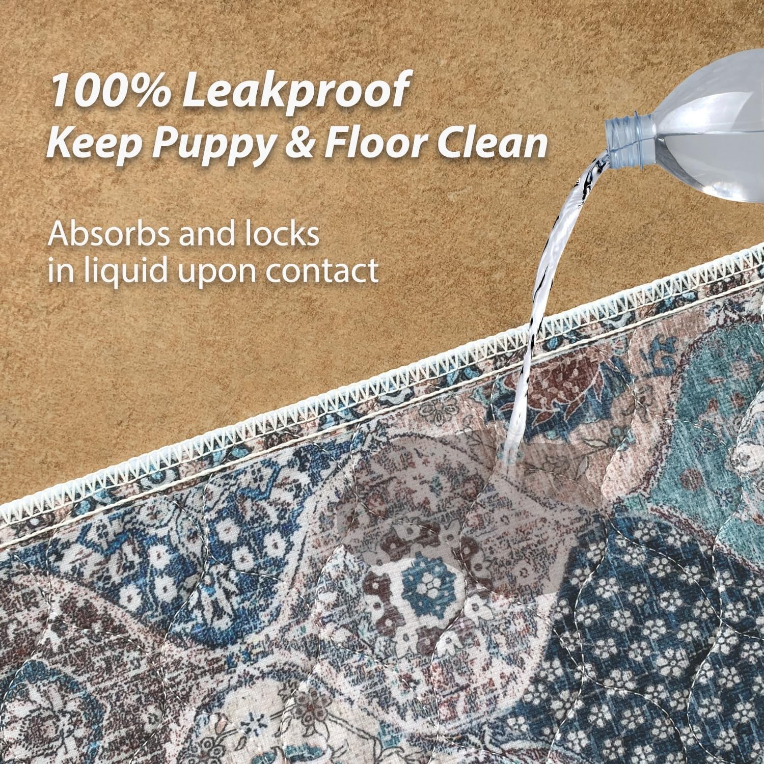 Stylish & Leak-Proof Reusable Dog Pee Pads (2 Pack) – Non-Slip, Washable, Dur…