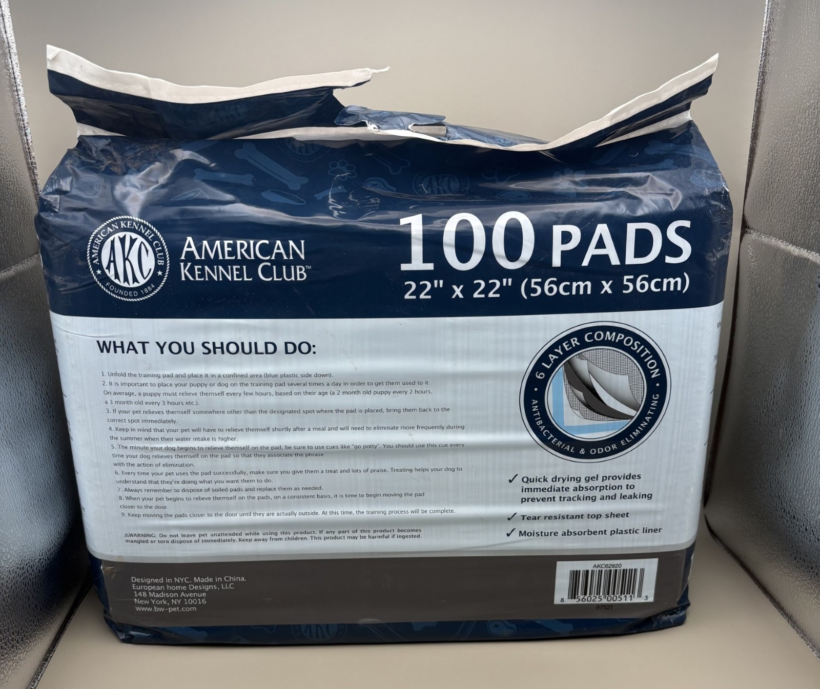 American Kennel Club AKC62920 AKC Training Pads – 100 Pack