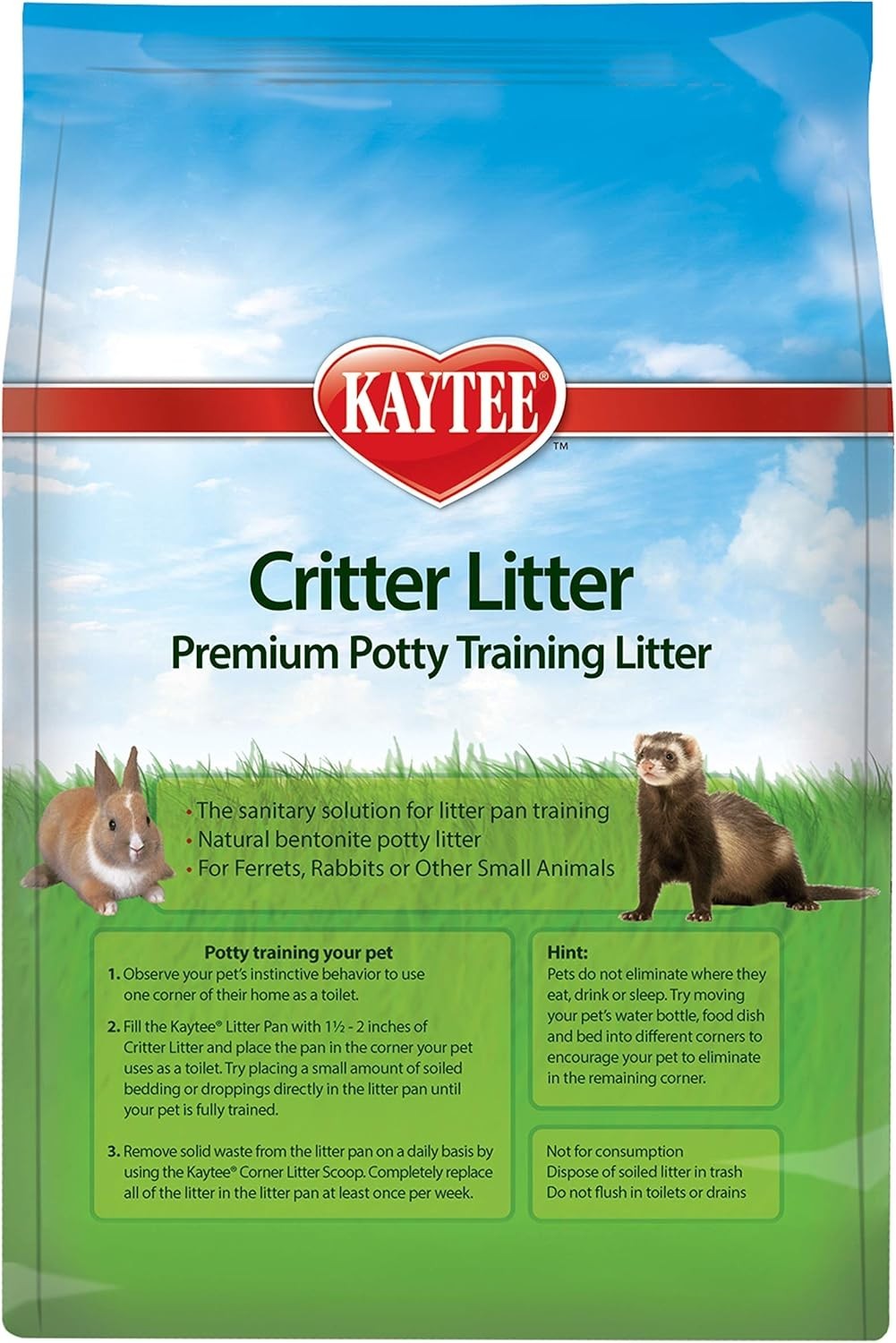 Kaytee 8lb Unscented Critter Litter for Ferrets, Rabbits & Small Animals