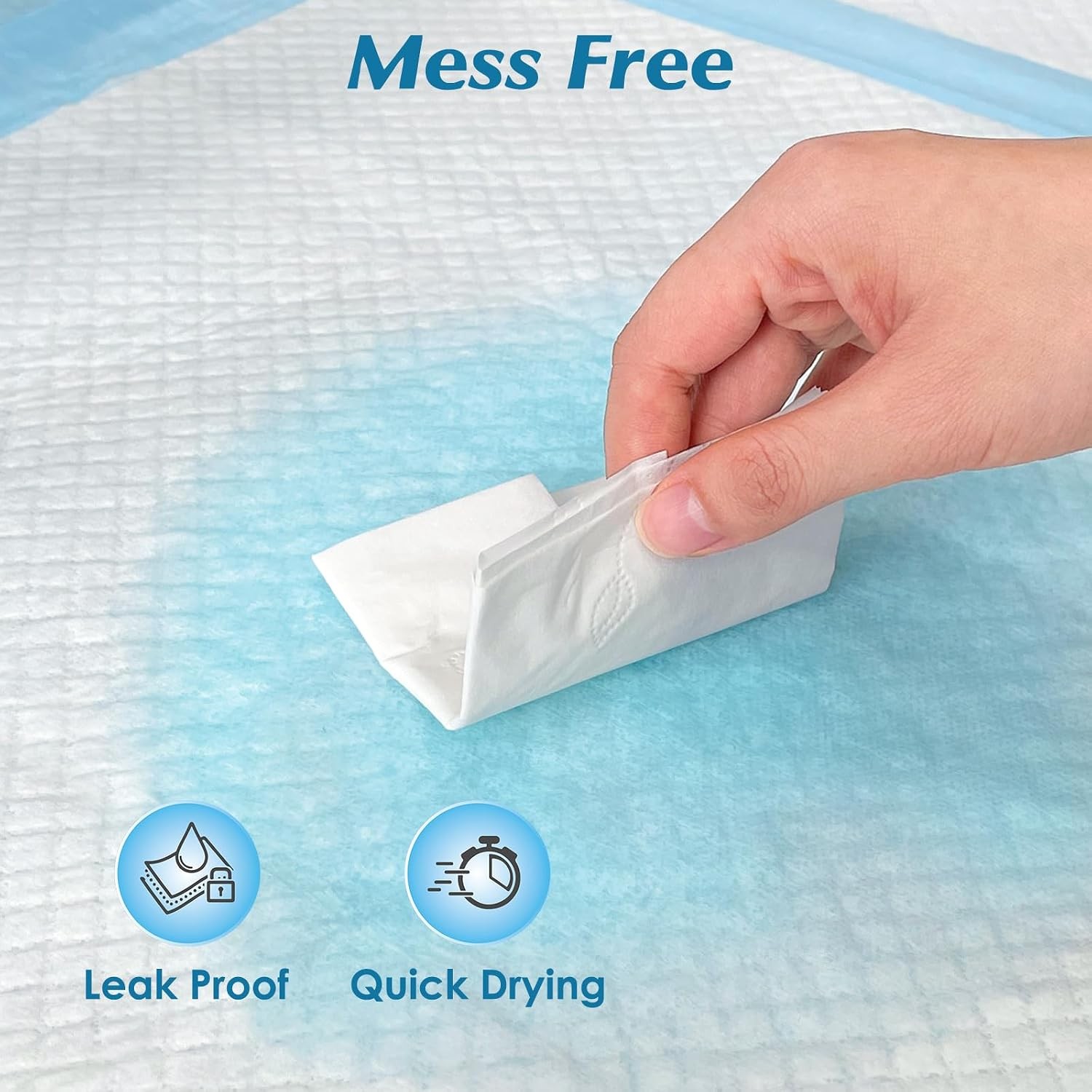 50ct 30″x36″ XXL Disposable Underpads, Super Absorbent Leakproof Bed Pads