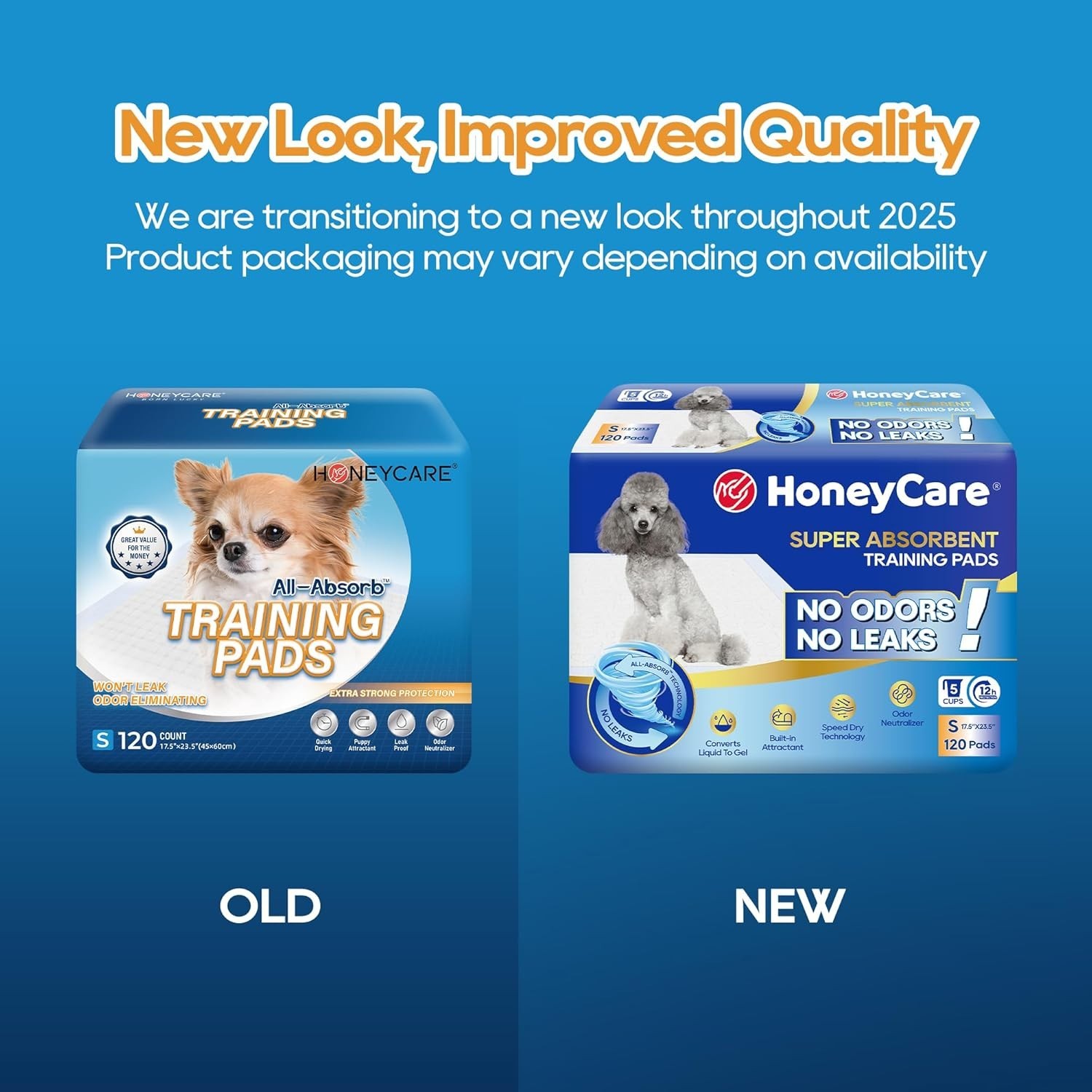 Leak-Proof Puppy Training Pads, 120 Count, 17.5” x 23.5”, Built-in Attractant