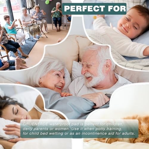 Waterproof Washable Seat Protector Pads Non-Slip Incontinence Chair Pads Gray