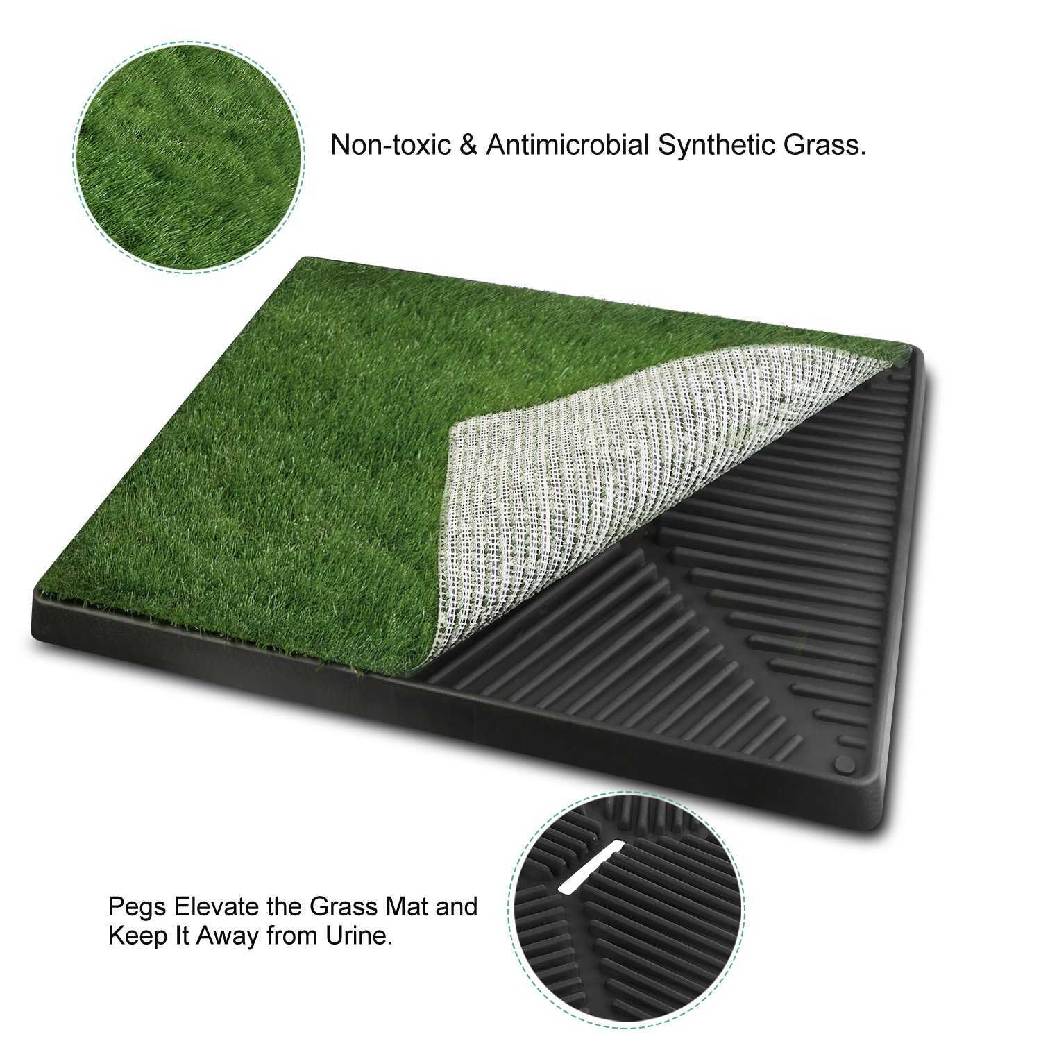 25×20″ Pet Potty Trainer Grass Mat Dog Puppy Training Pee Pad In&Outdoor Toilet