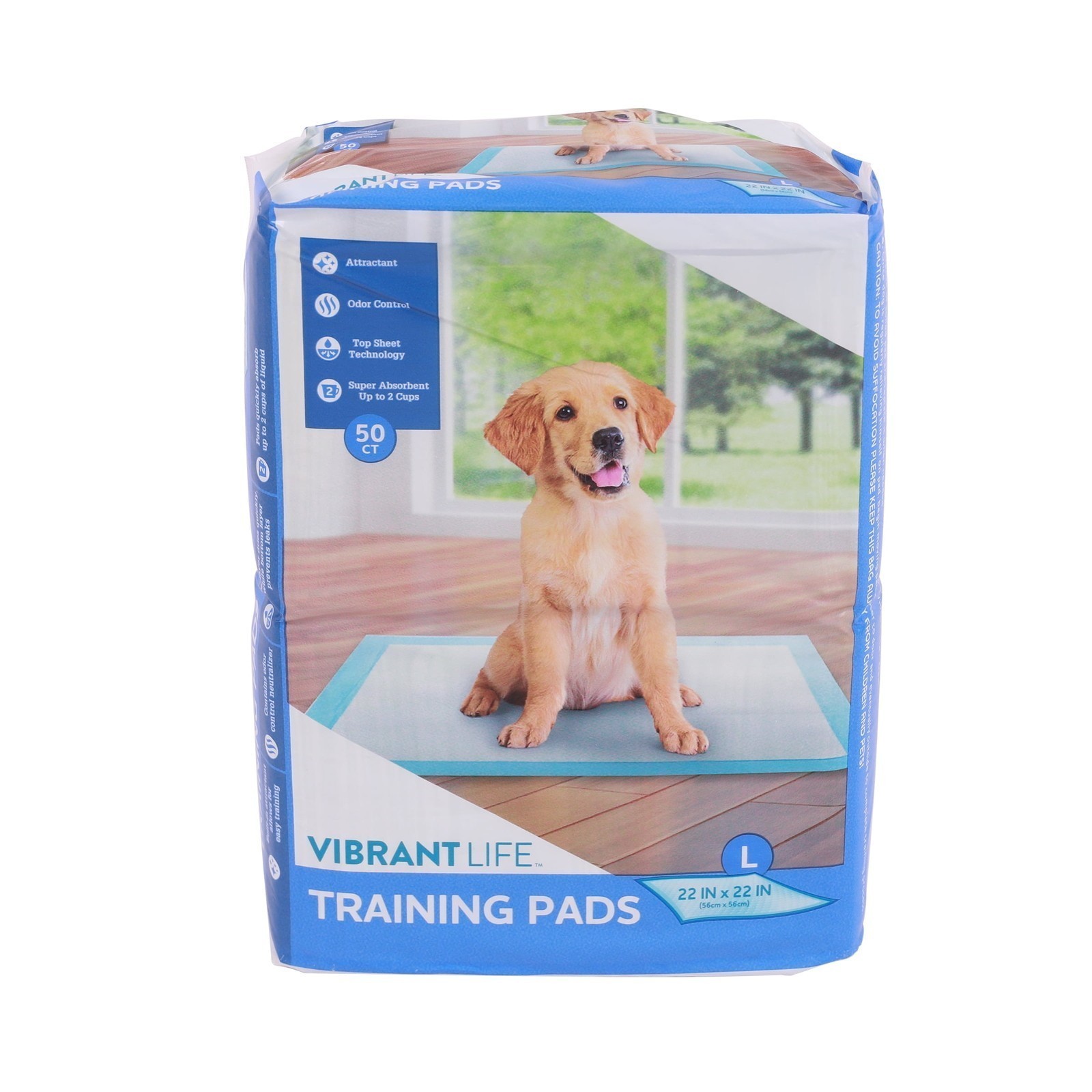 100 CountTraining Pads, Dog & Puppy Pads, L, 22 in x 22 in Durable