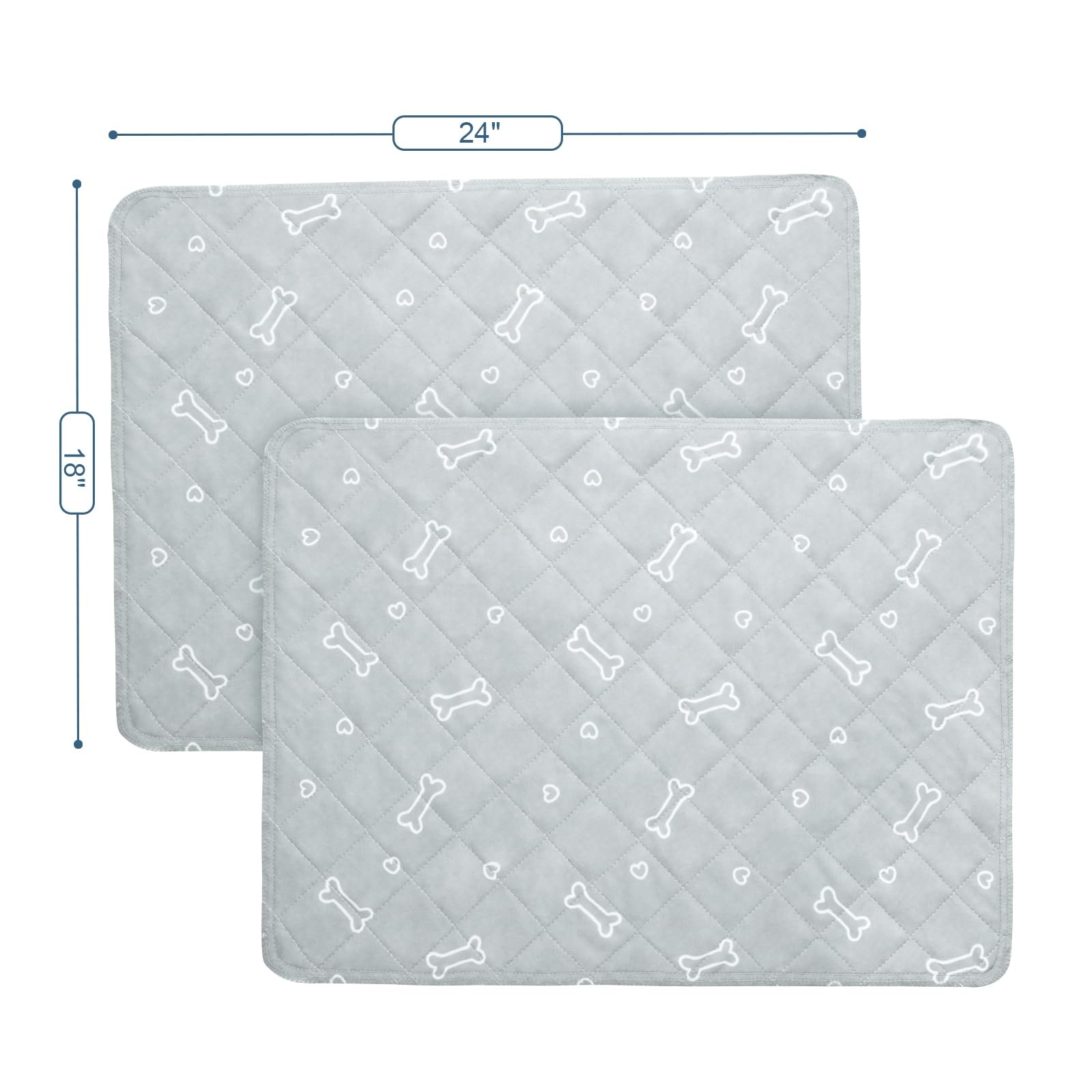 Washable Pee Pads for Dogs, 2 Pack Reusable Puppy Pads, Super Absorbent & Wat…