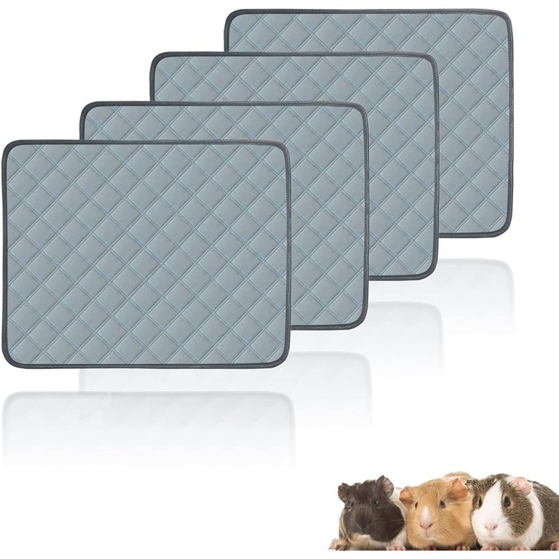 Reusable Guinea Pig Pee Pads 4 Pack Absorbent Cage Liner Multi Layer Design New