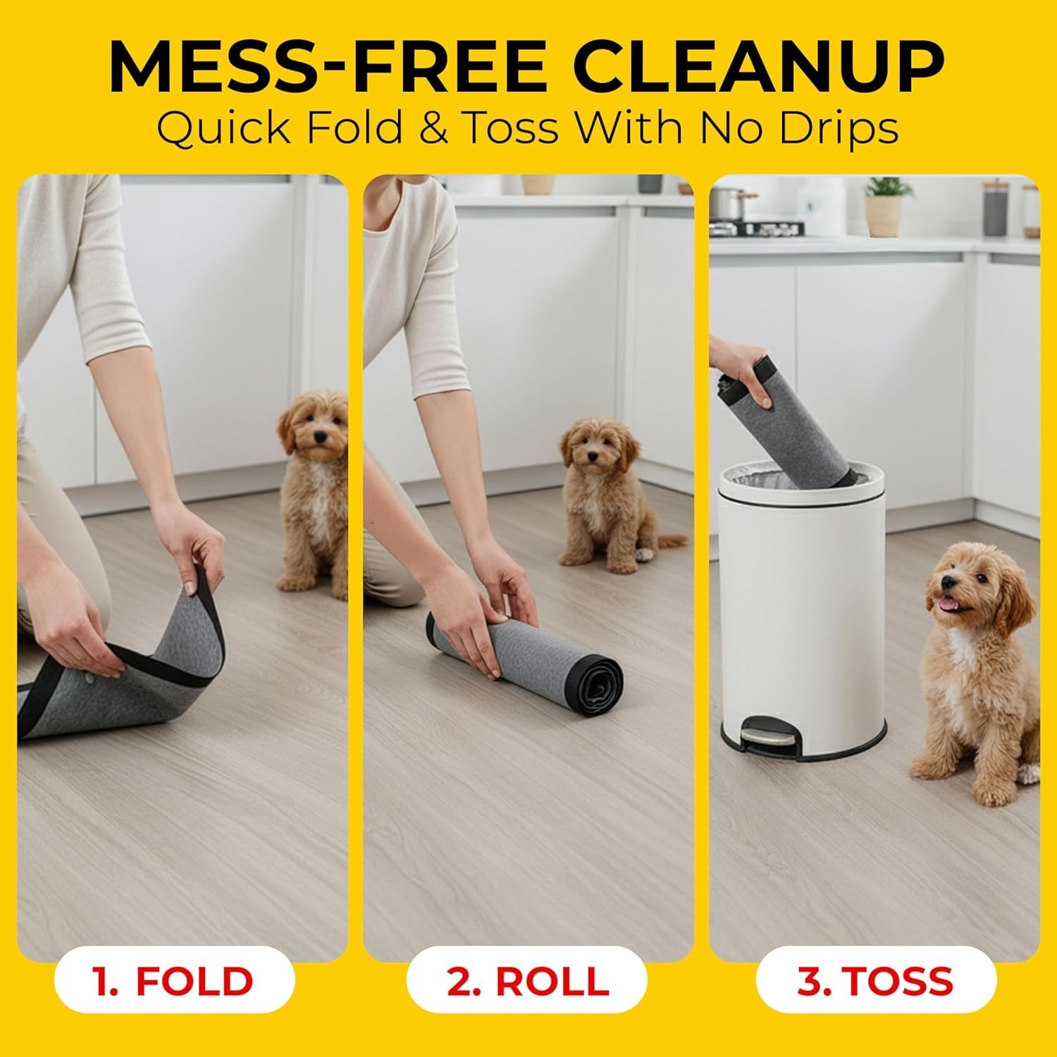 for Pets Extra Large Charcoal Dog Training Pads, Absorbent Leak Proof Pee Pad…