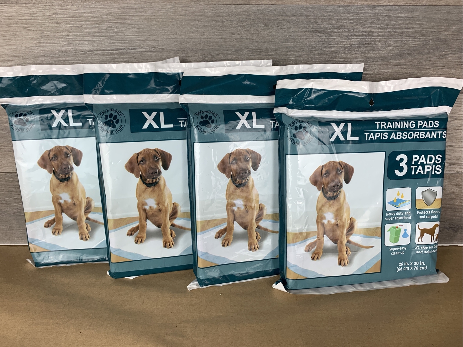 Heavy Duty Dog Training Pads XL Adult/Puppy Absorbent 4-Pack 12 Pads Free Ship!