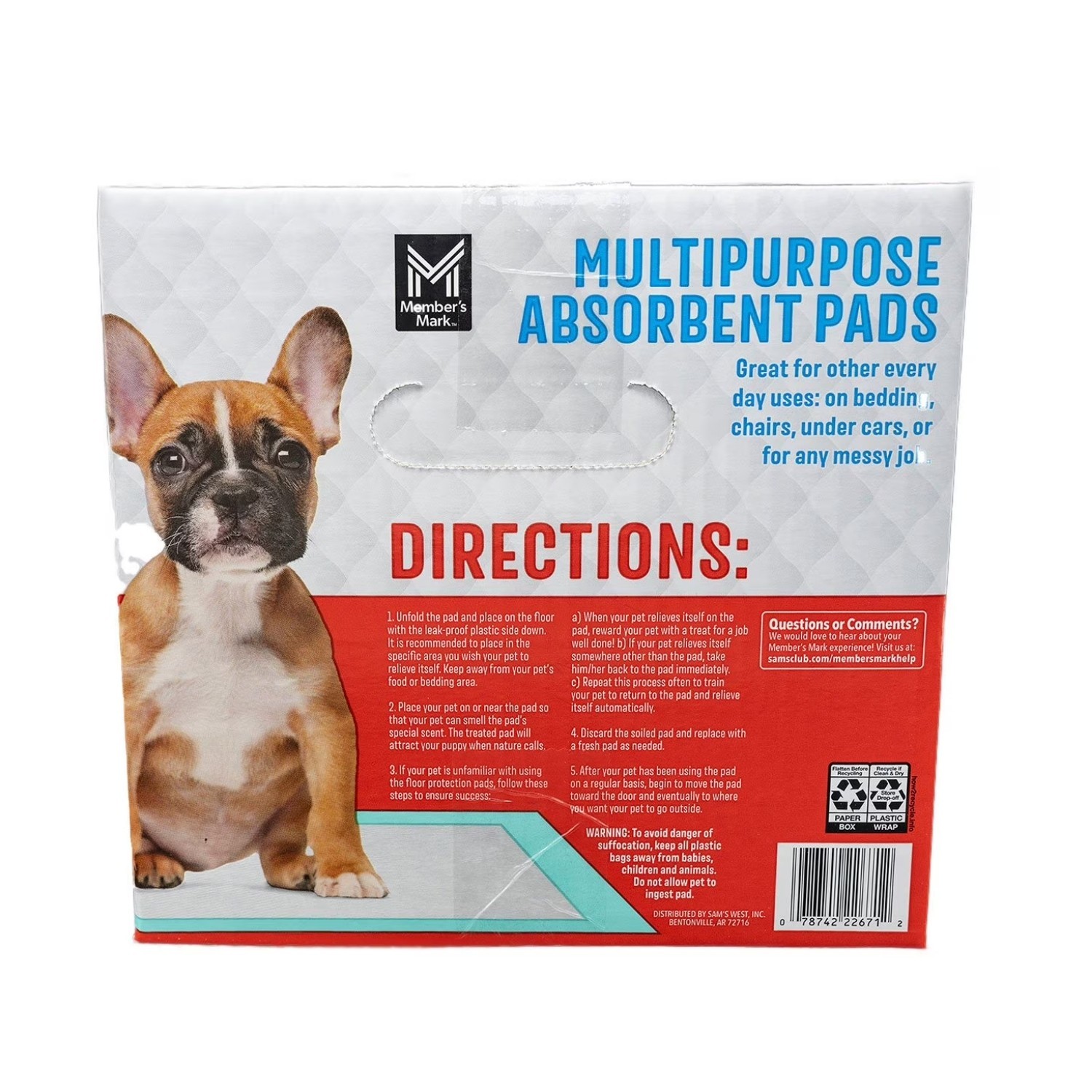 2 Pack Member’s Mark Dog Training Pads 23″x24″ 120 Ct Each Puppy Pee Pads