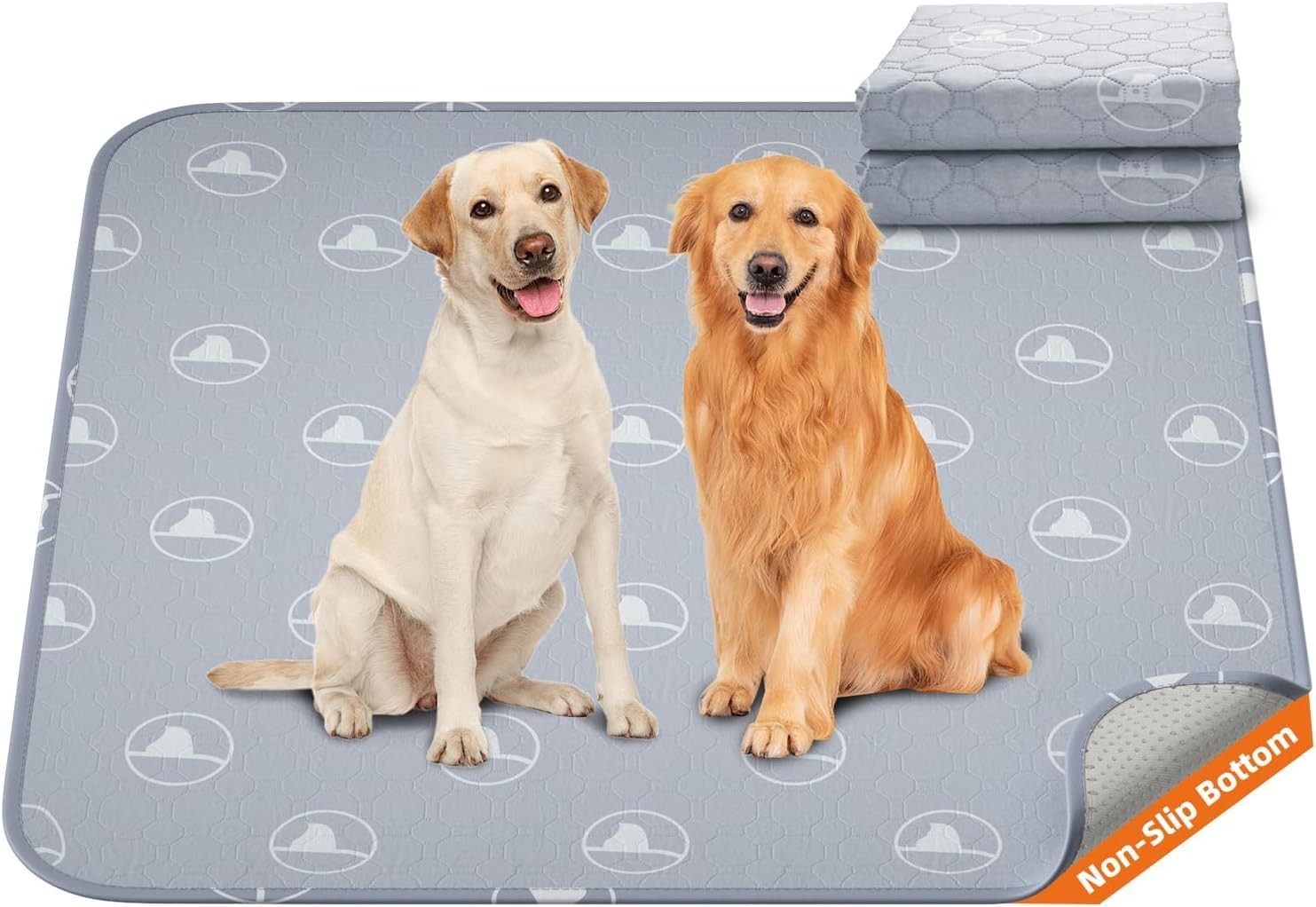 Washable Pee Pads for Dogs 2 Pack, 36″ x 36″ Reusable Pee Pads for Dogs, Leak…