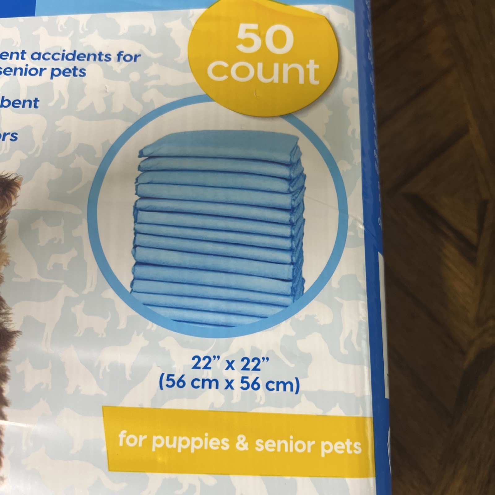 Pet Training Pads, 22” X 22”, 50 Count. Puppies And Senior Pets. Animal Planet.