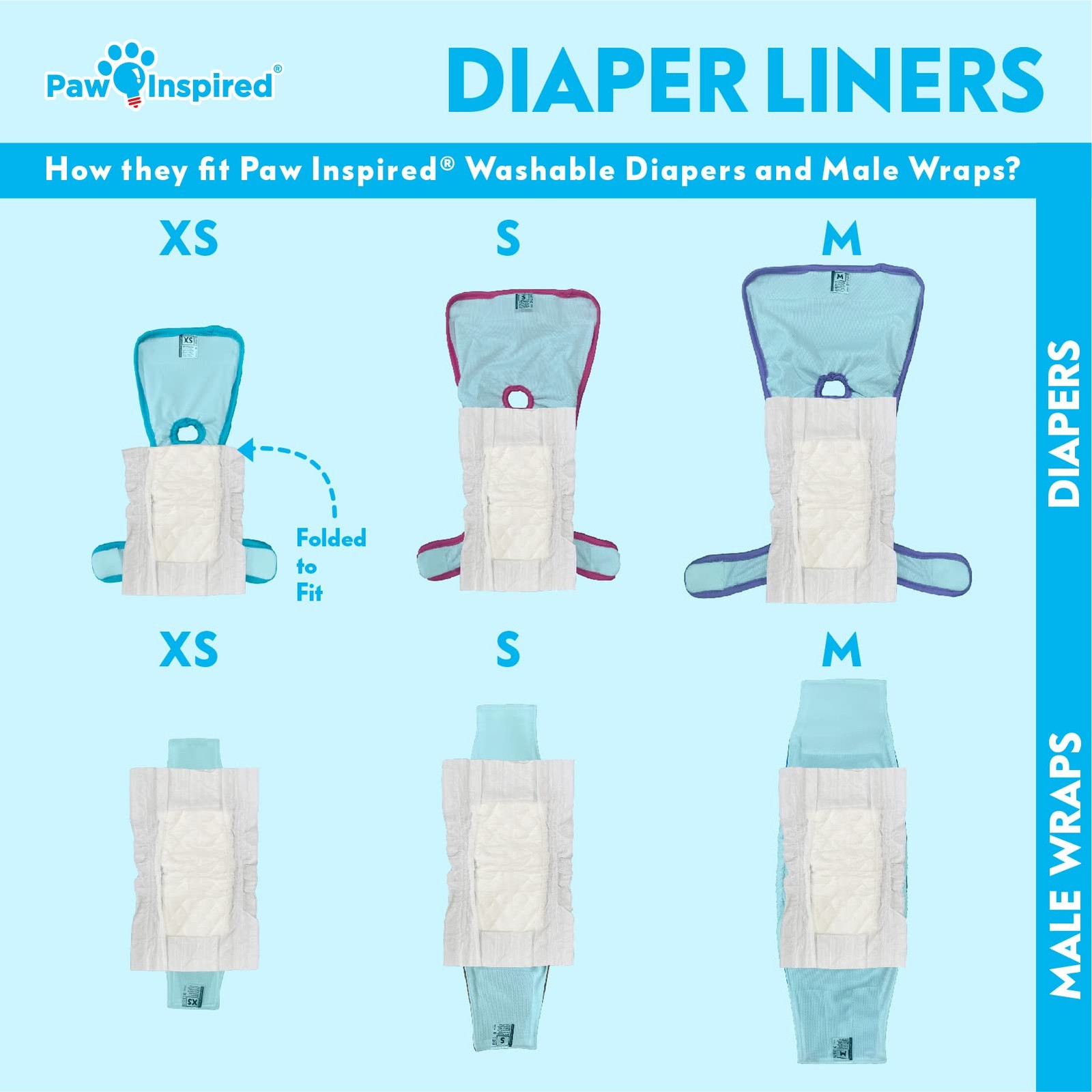 Dog Diaper Liners | Inserts for Washable Covers, Female Dog Diapers, and Male…