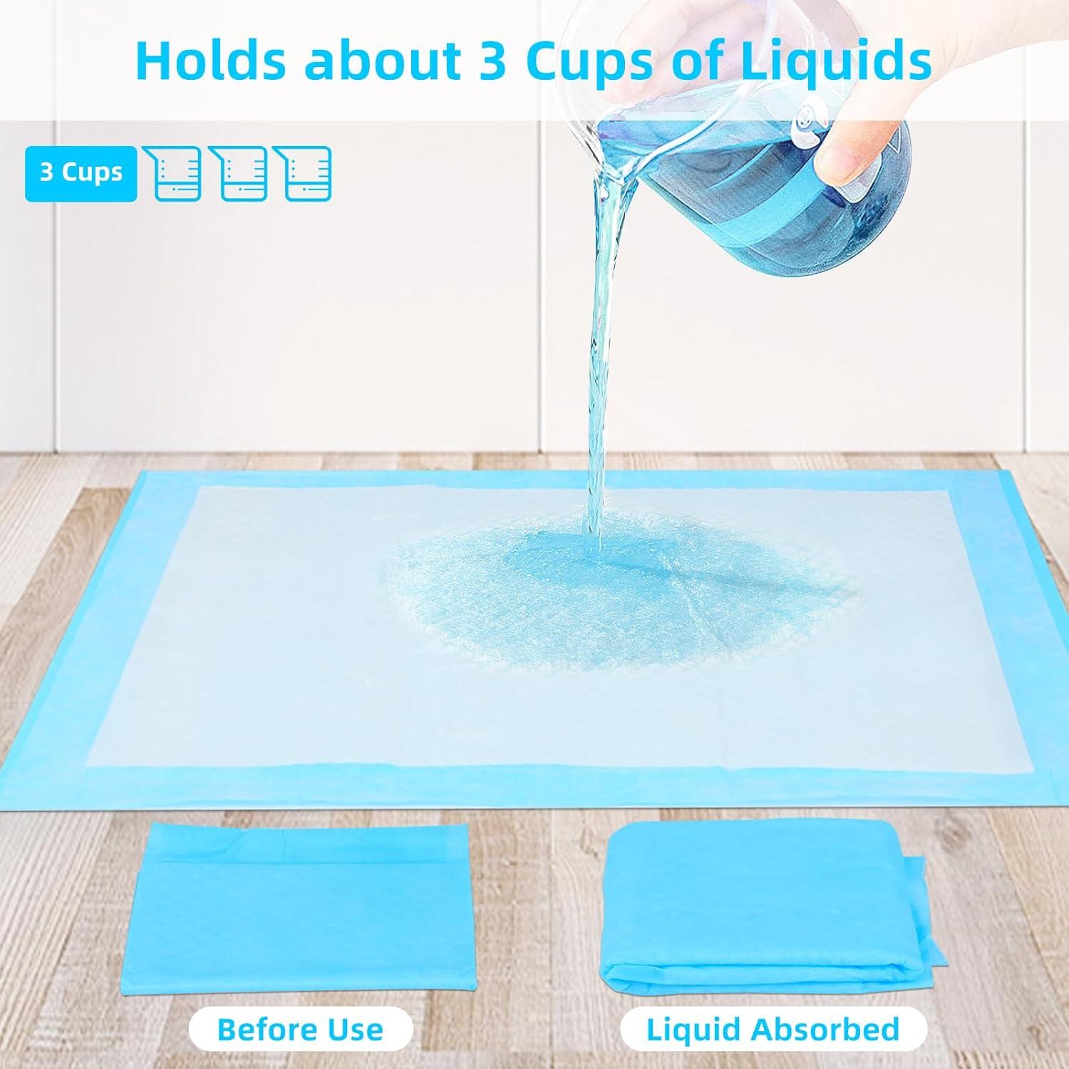 Super Absorbent Waterproof Dog and Puppy Pet Training Pad 17.6″x23.6″ (50PCS)
