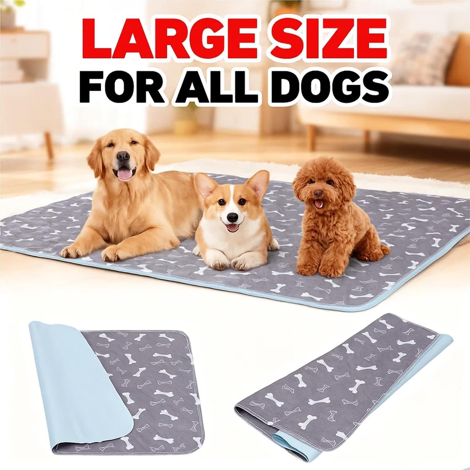 Puppy Pads with Pheromones, Reusable Puppy Pads Washable for Dogs & Cats – Le…