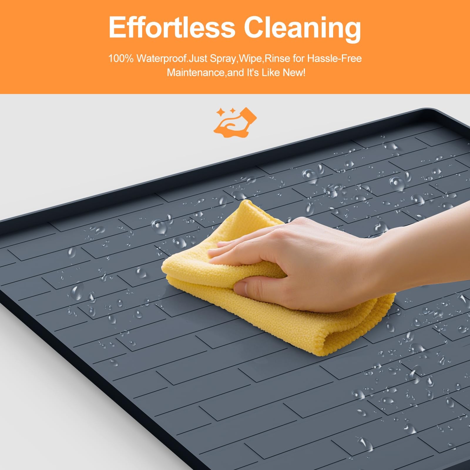 Pee Pad Tray Holder for Dogs,Non-Slip Silicone Dog 24 x 24 Inches, Dark Gray