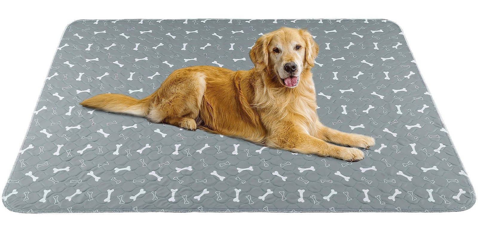 Baodan Washable Pee Pads for Dogs 36″x72″ Gray 2 Pack Reusable Waterproof