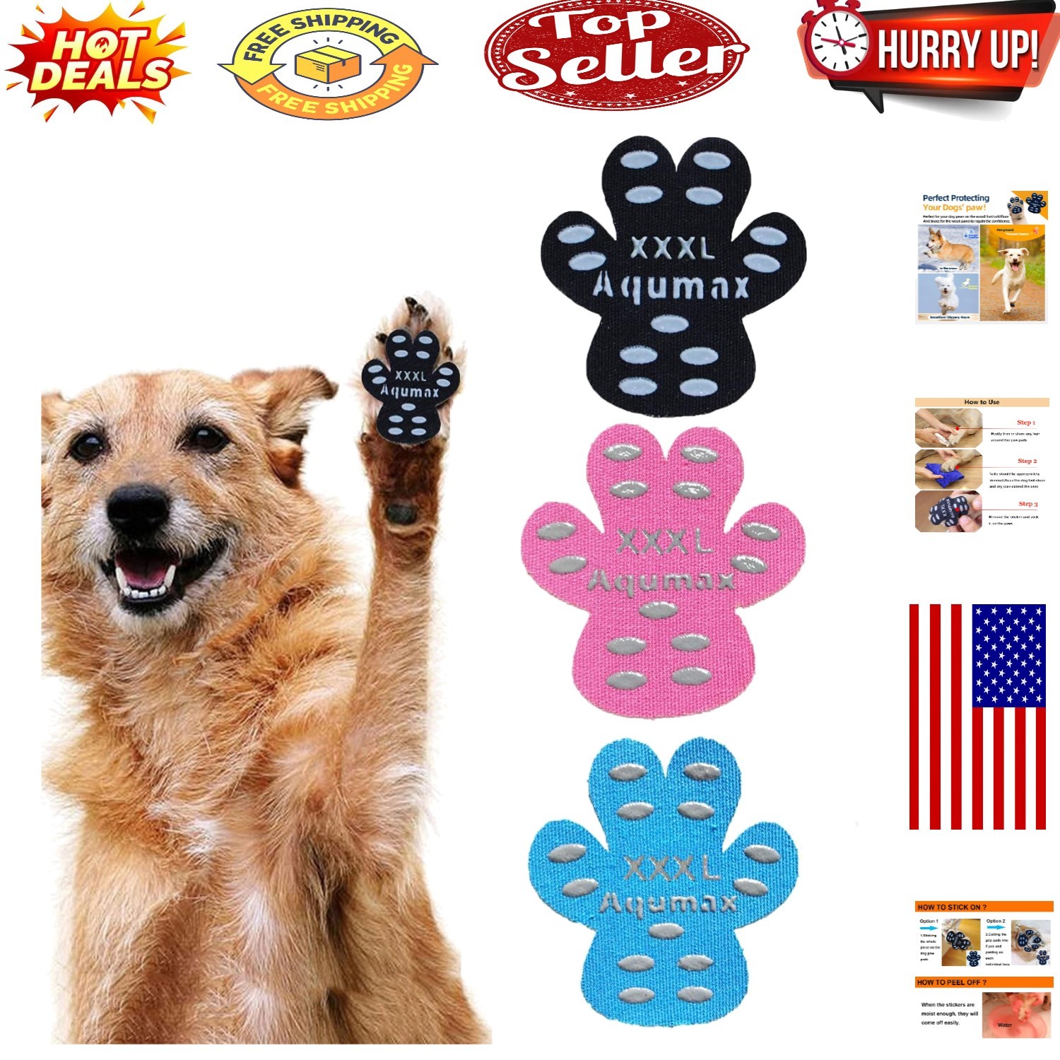 Senior Dog Non-Slip Paw Grips – Durable Traction Pads for Hardwood & Outdoor …