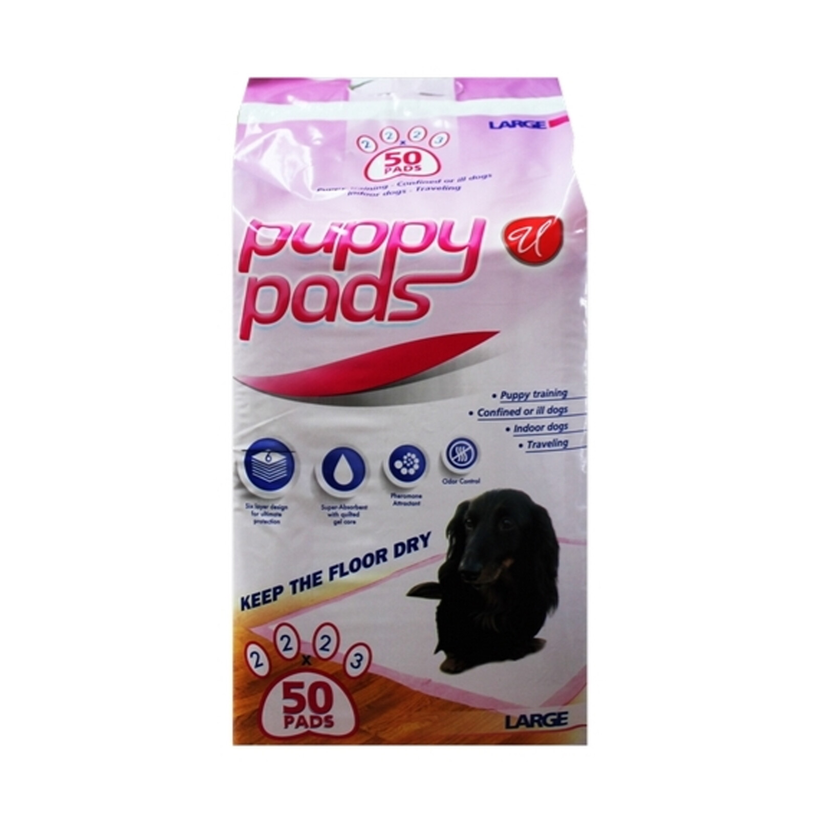 50Count Puppy Disposable Puppy Training Pads Premium Potty Pads Bed Pads 22″x23″