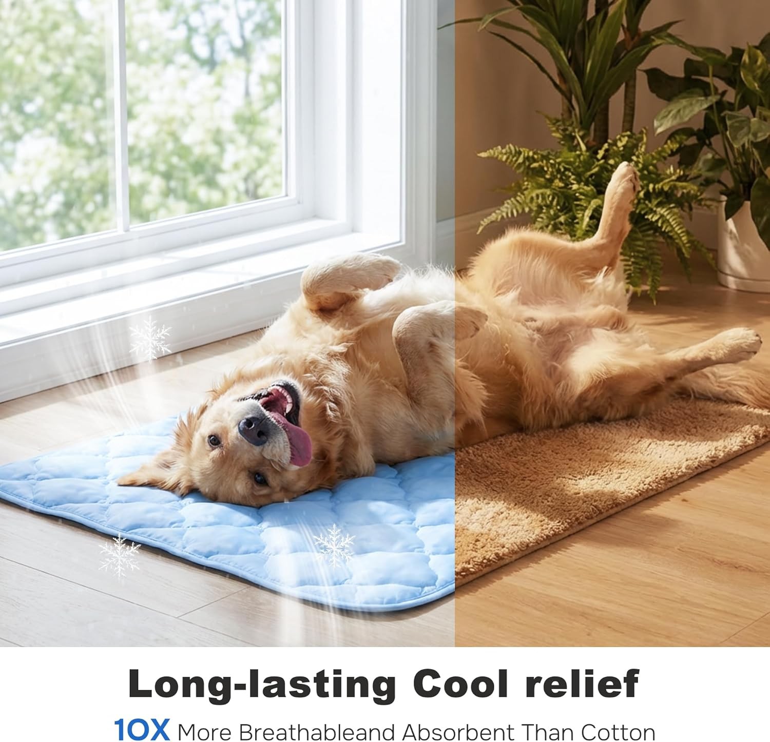 ZOMISIA Dog Cooling Mat for Extra Large Dogs, Q-Max 0.5 Thin Breathable Crate Pa