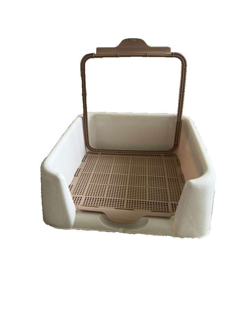 Portable Fenced Puppy Toilet Clean Comfy Indoor Pet Dog Training Toilet 42x42cm