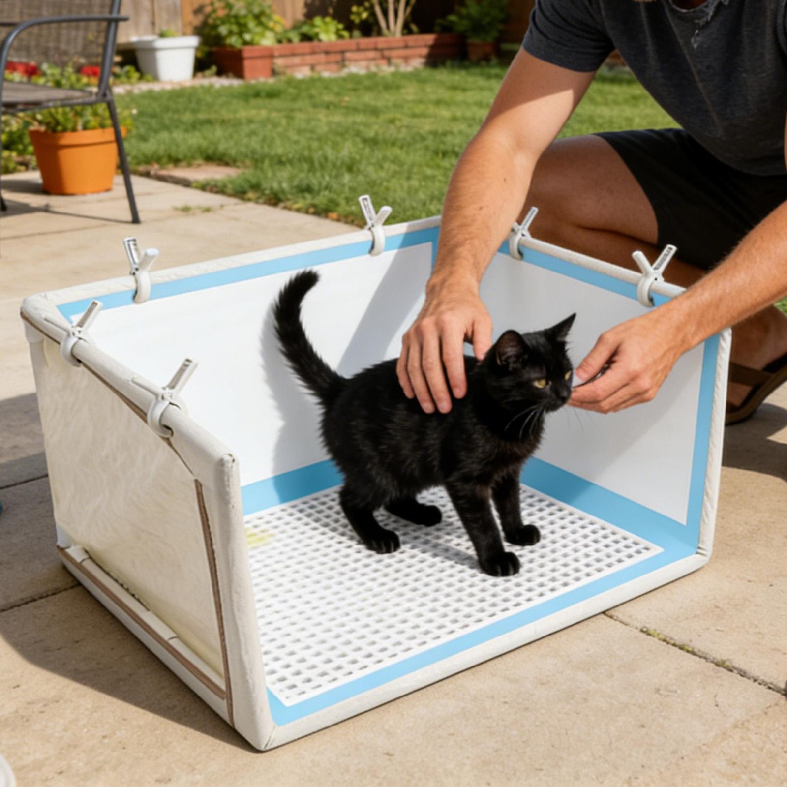Dog Potty Tray Portable Detachable Waterproof Outdoor Potty Training