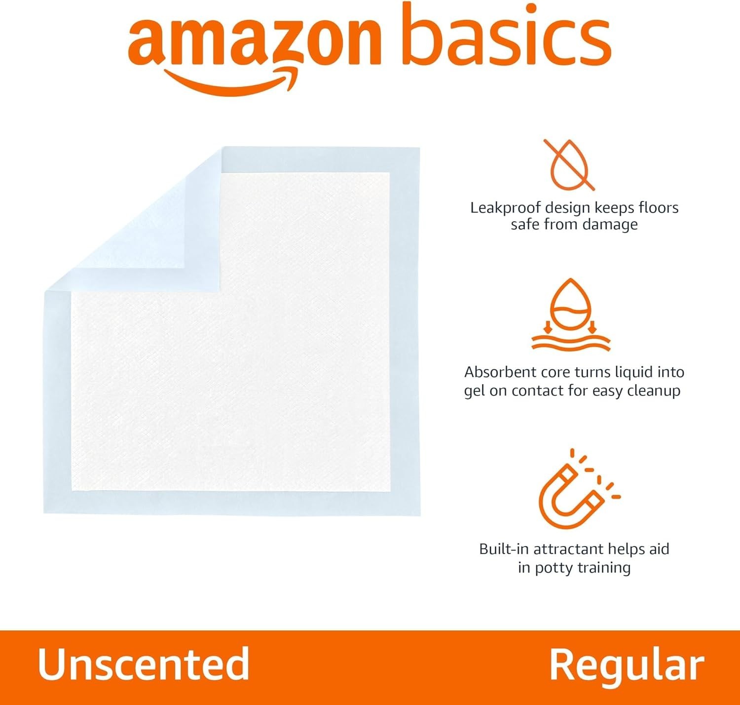 5-Layer Leakproof Puppy Pads – 100 Count Training Pads, Blue & White