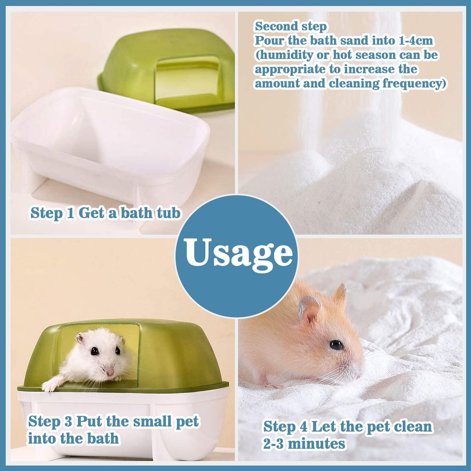 Sukh 14 OZ Hamster Sand Bath – Whit Fine Bedding Reptile 14