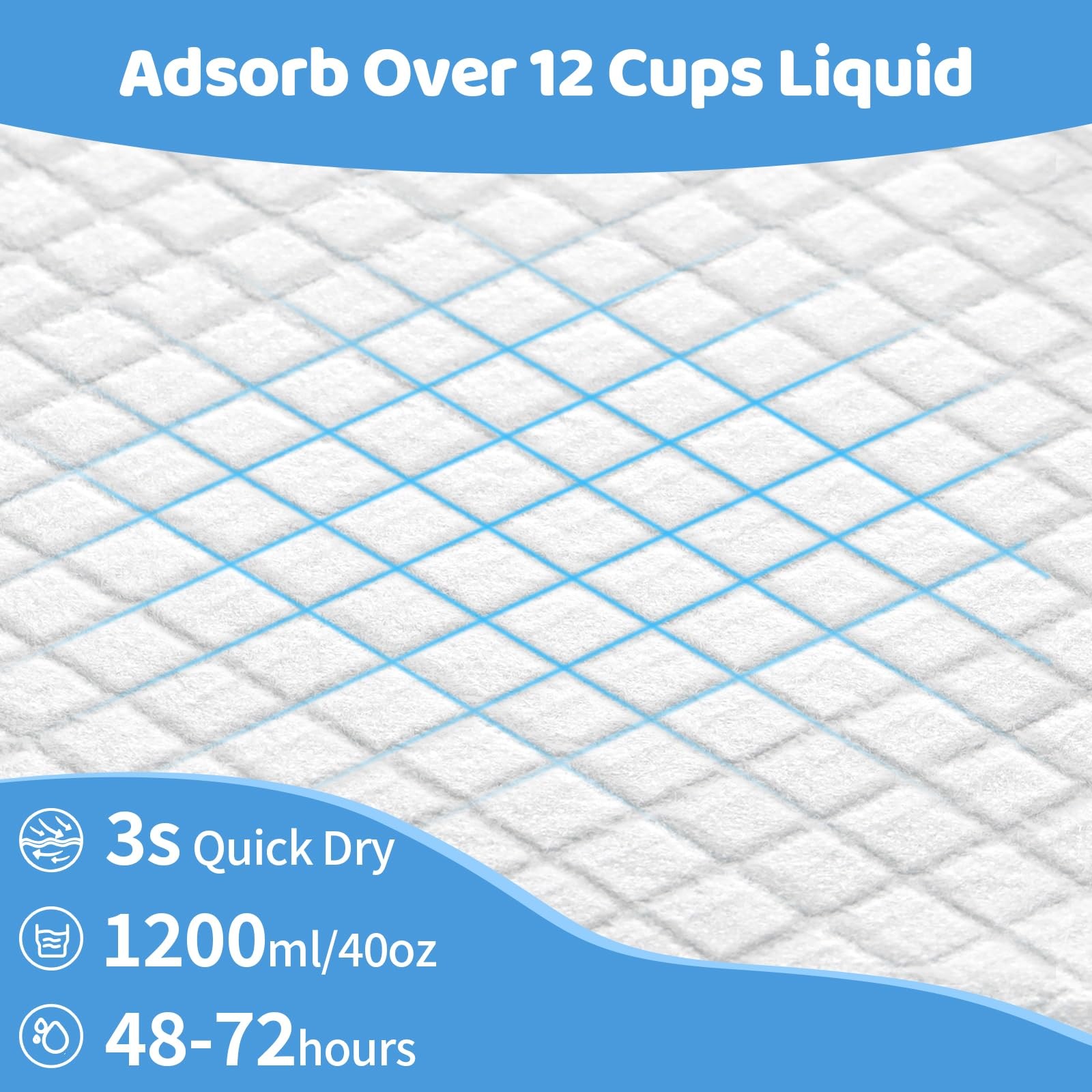 Dog Training Pads 31×55 Extra Large 1200ml Absorbency 40 Count – Leak-Proof