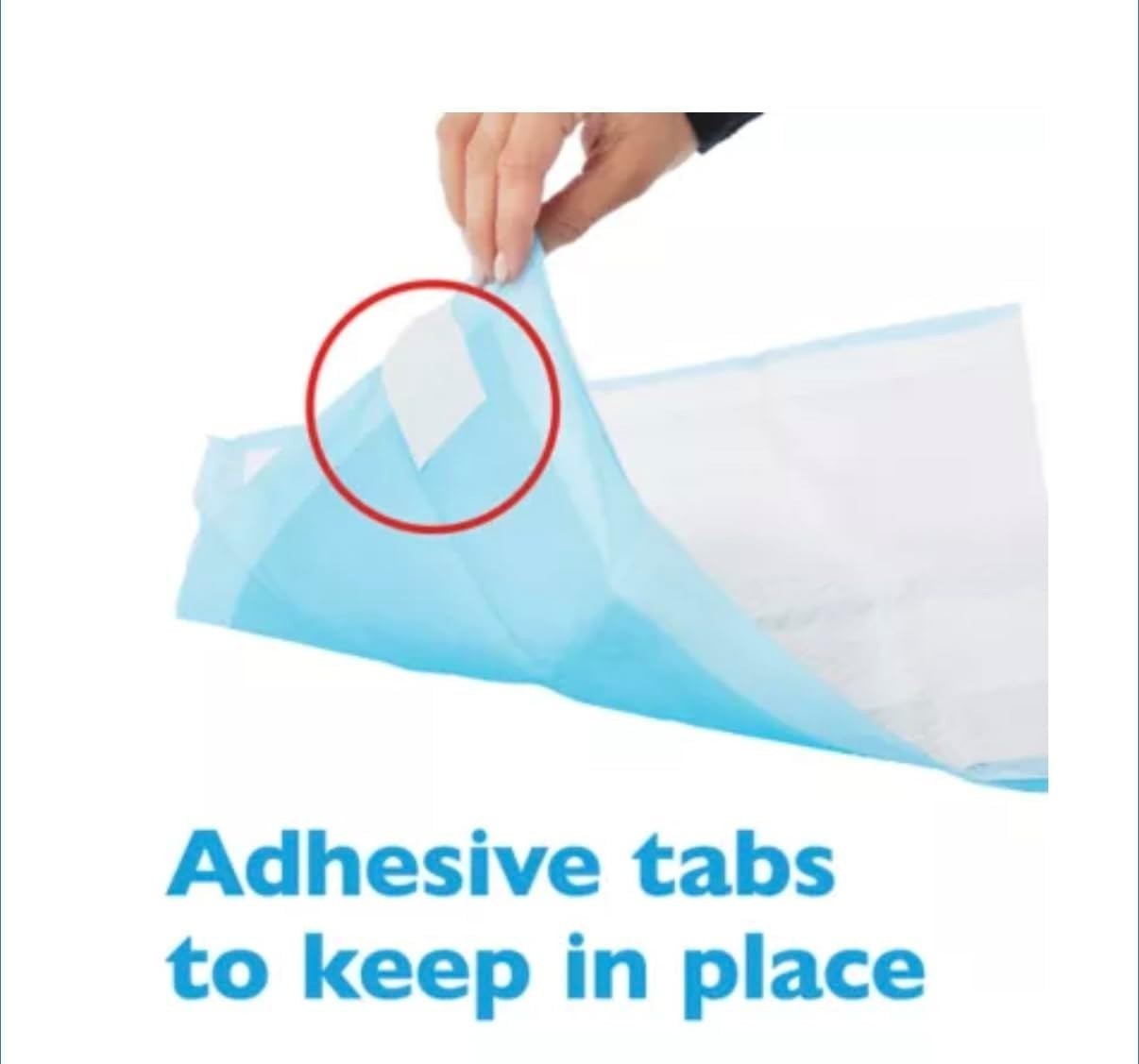 Dog Pads 23×24 50 CT Absorbs 2 Cups Odor Control Adhesive Tabs Unopened Bag